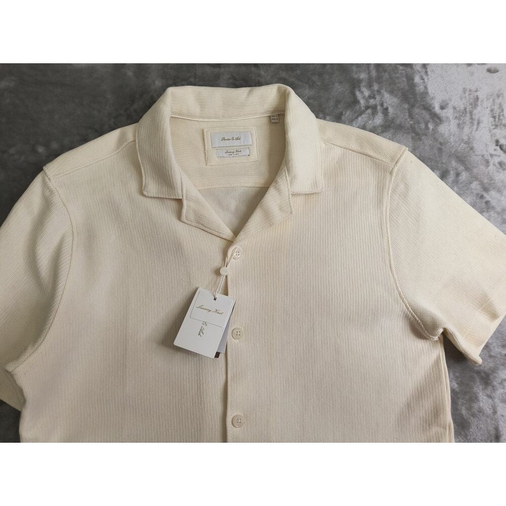Porter and Ash Men's Cream Colored Button Down Shirt NWT Size M - Picture 12 of 13